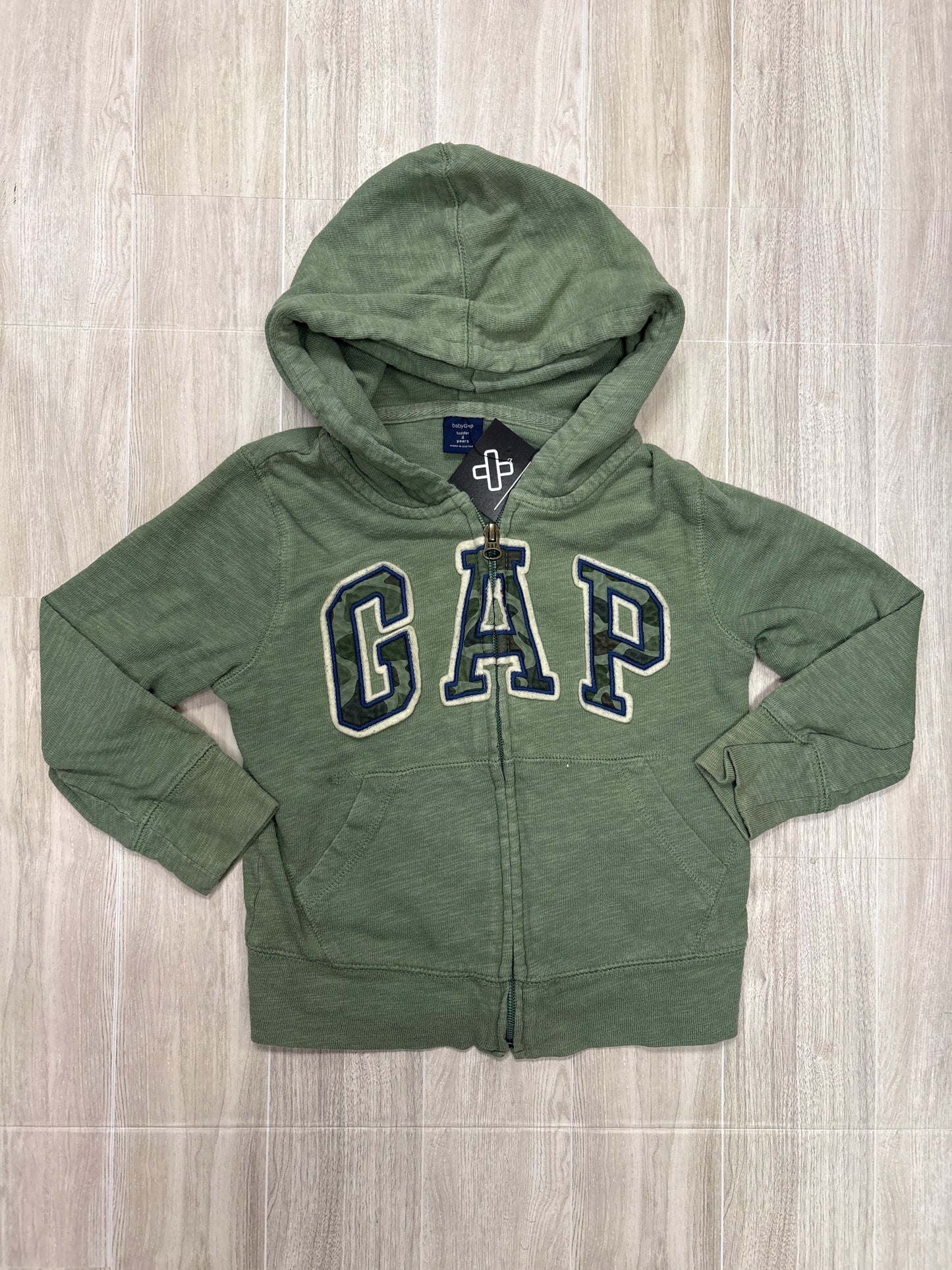 4T GAP Green Zip Up Hoodie