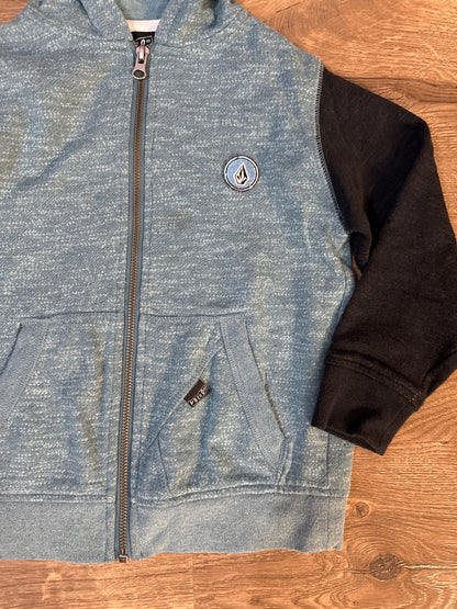 5 Volcom Blue/Black Zip Up With Hood - Blemish