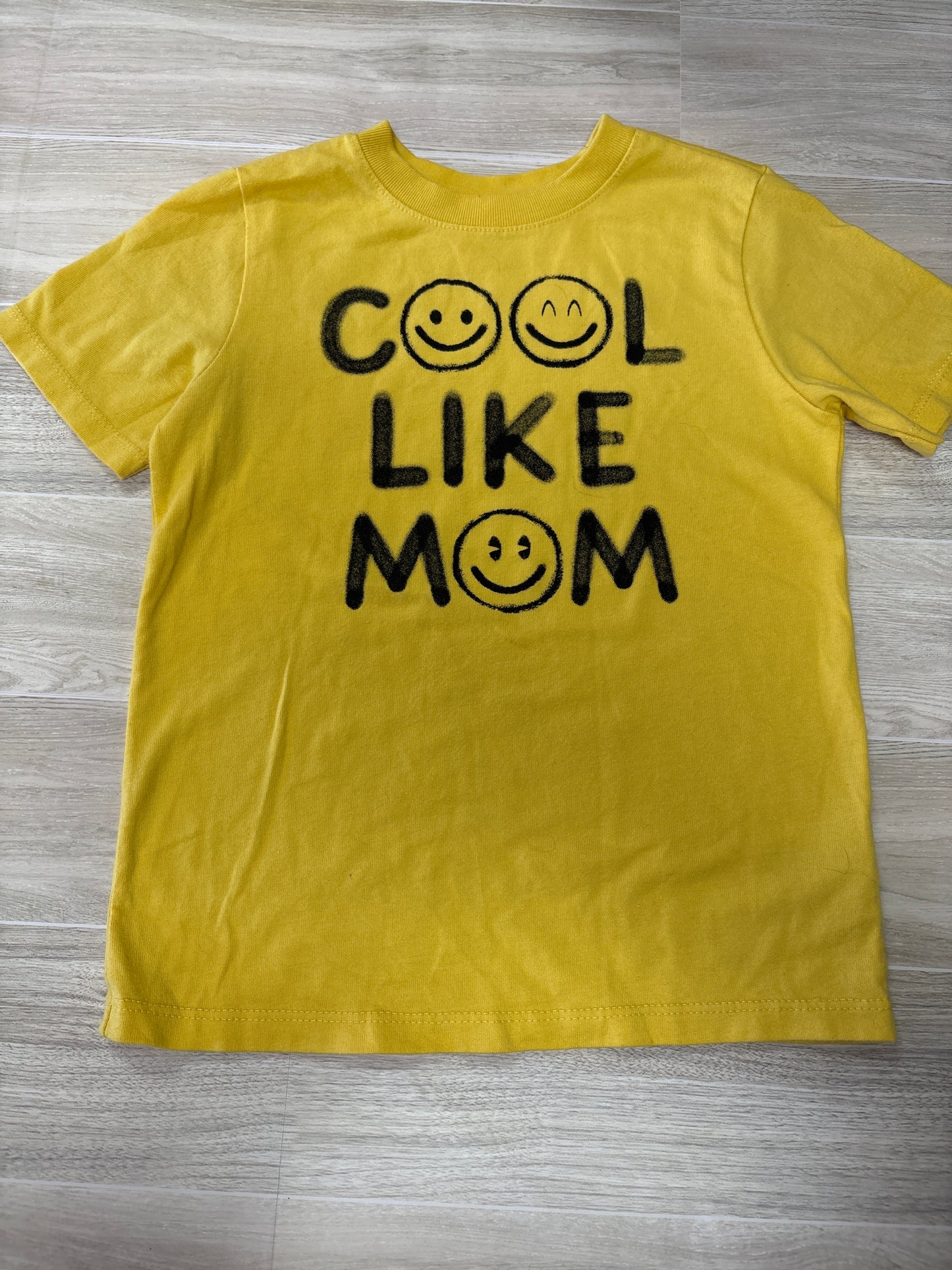 4T Yellow Cool Like Mom Graphic Shirt