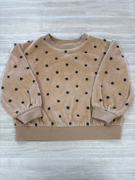 2T Tan Terry Mini Floral Crewneck