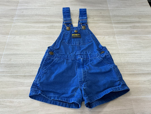 3T Vintage OshKosh Blue Shortie Overalls - Blemish