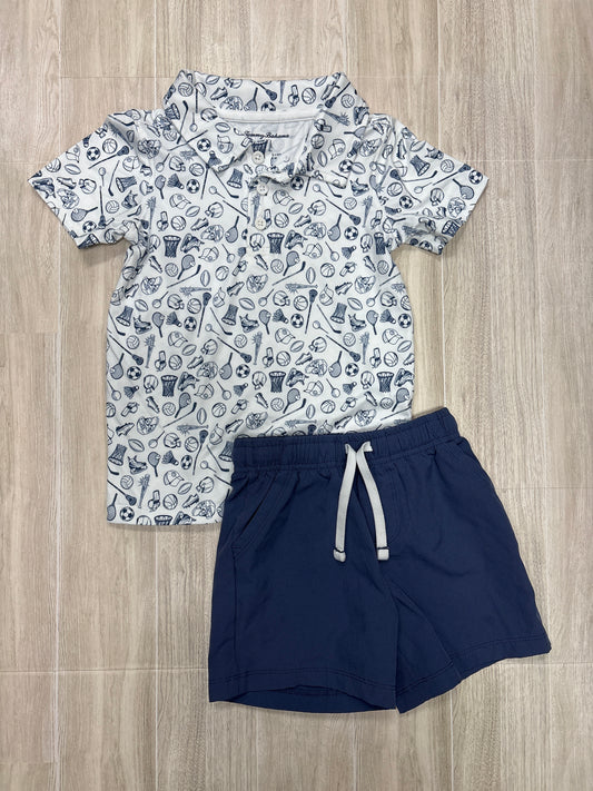 3T Tommy Bahama All Sports Active Shorts + Shirt Set