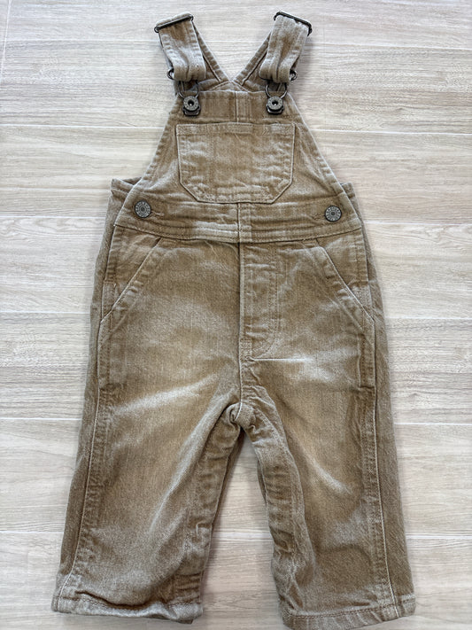 3-6m GAP Tan Denim Overalls