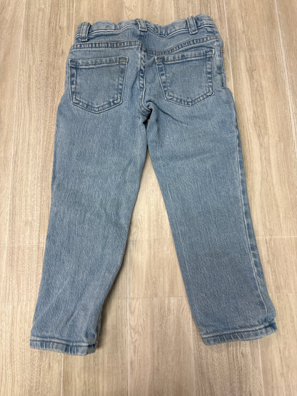 4T Light Wash Mini Embroidered Floral Skinny Denim