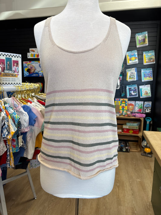 Womens Large Knit Striped Tank