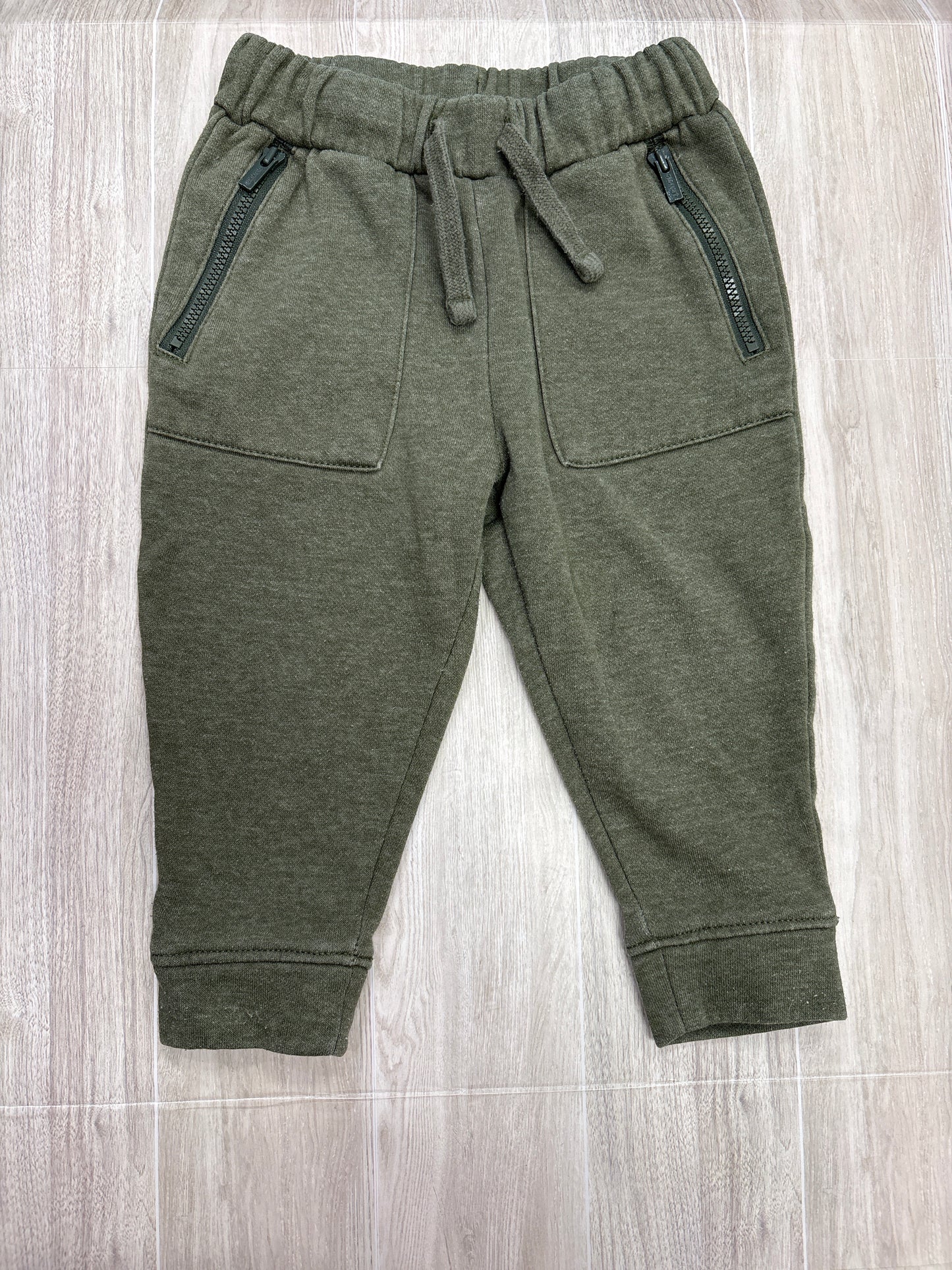 18-24m Olive Zipper Pocket Sweatpant