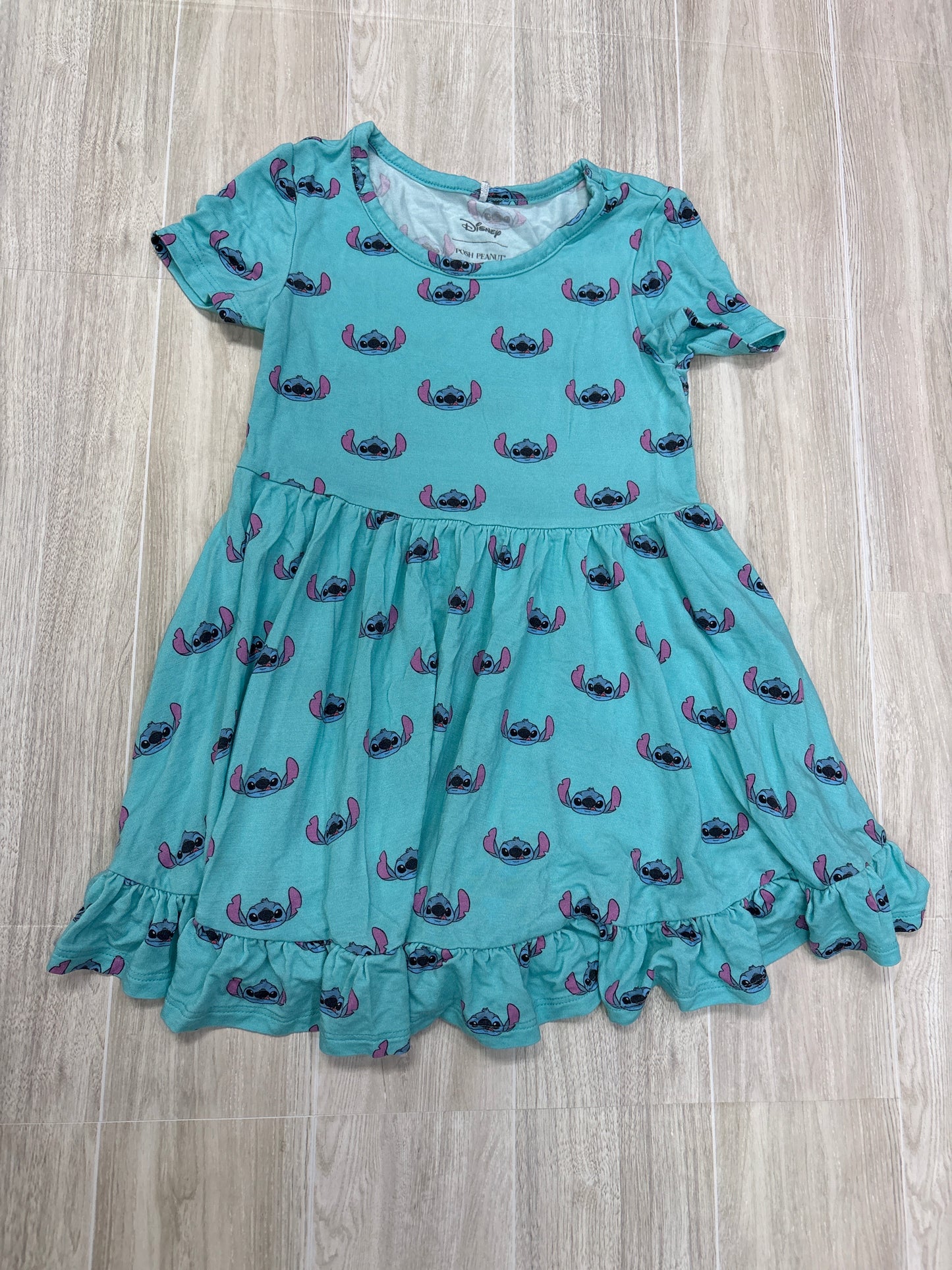 2T Posh Peanut Disney Aqua Blue Stitch Twirl Dress