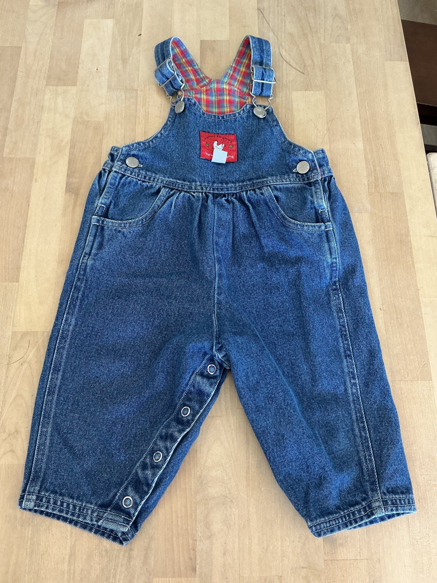 VINTAGE 12m OshKosh Button Chicken Overall