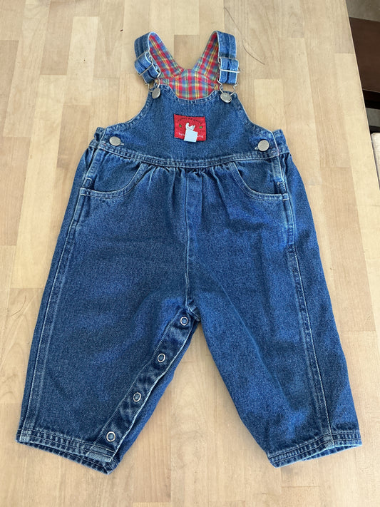 VINTAGE 12m OshKosh Button Chicken Overall