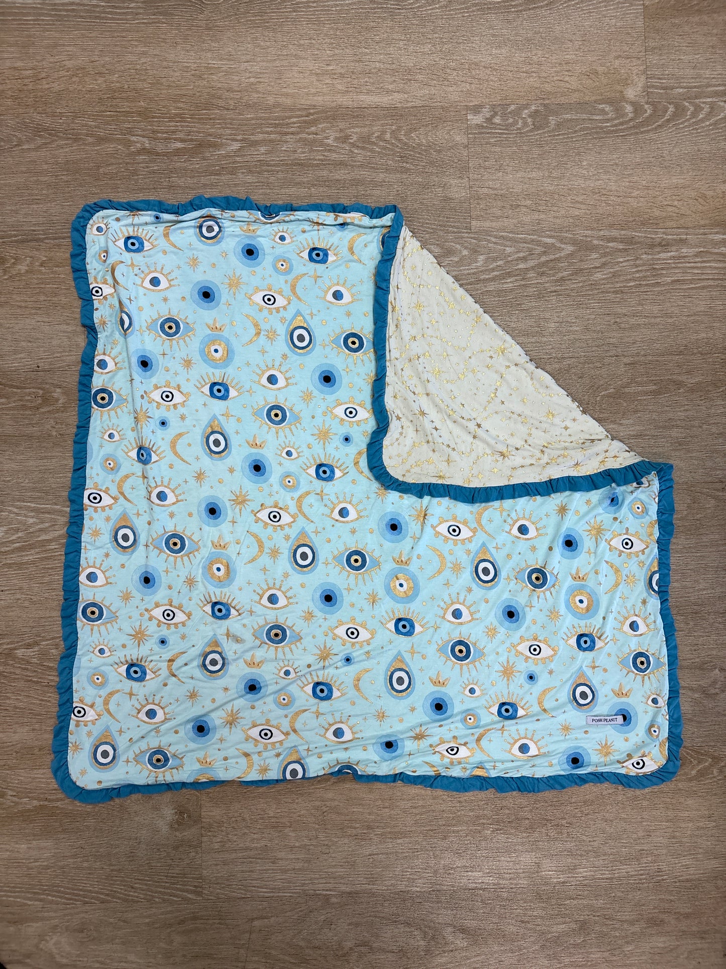 Posh Peanut Bamboo Swaddle Blanket - Nazar Evil Eye Celestial Element Print