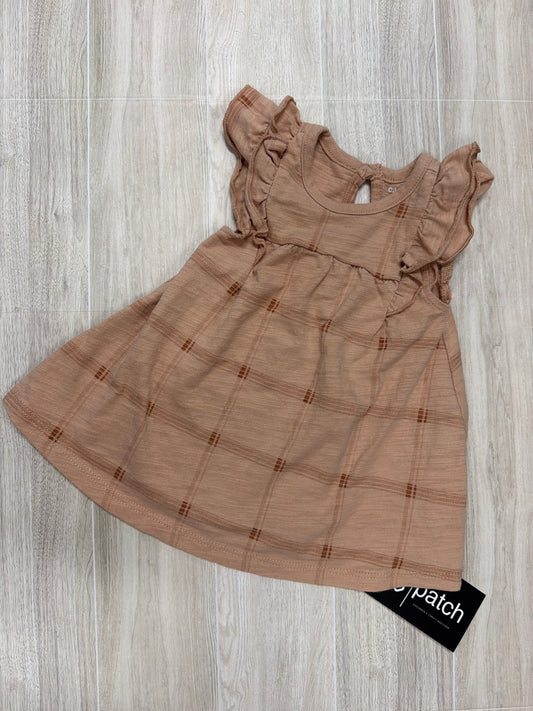 0-3m Plaid Dress with Ruffle Sleeves