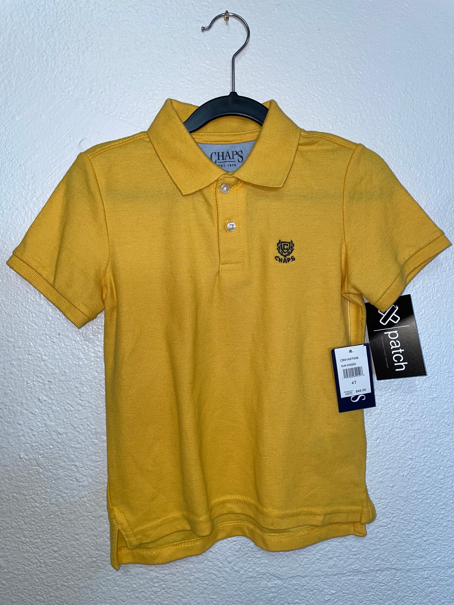 NWT 4T Yellow Collared Shirt