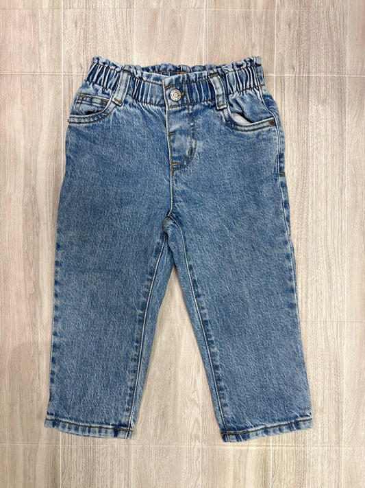 2T Light Wash Paperbag Waist Denim