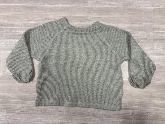 2/3T Zara Sage Soft Waffle Knit Long Sleeve
