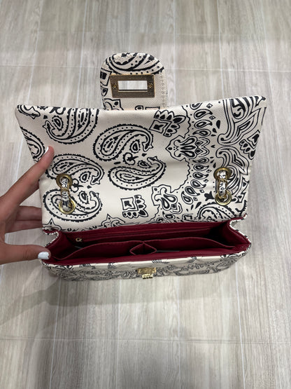 Paisley Crossbody Purse with Gold Chain