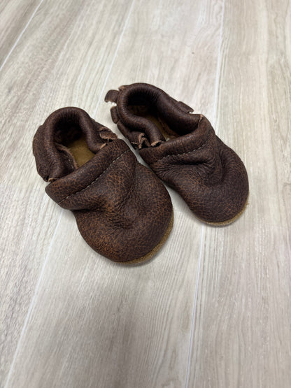 Infant Leather Fringe Slippers