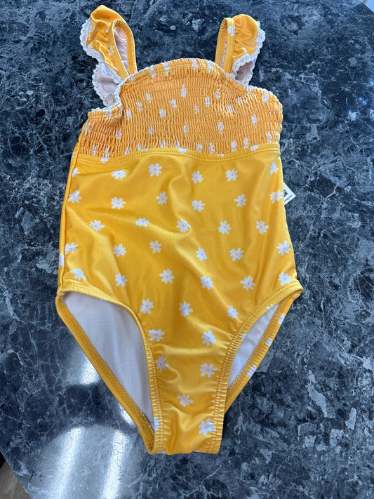 4/5 Yellow Floral Swim Suit