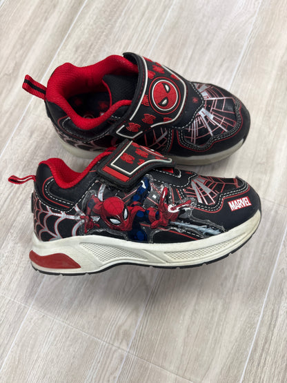 9c Light Up Spiderman Velcro Shoes
