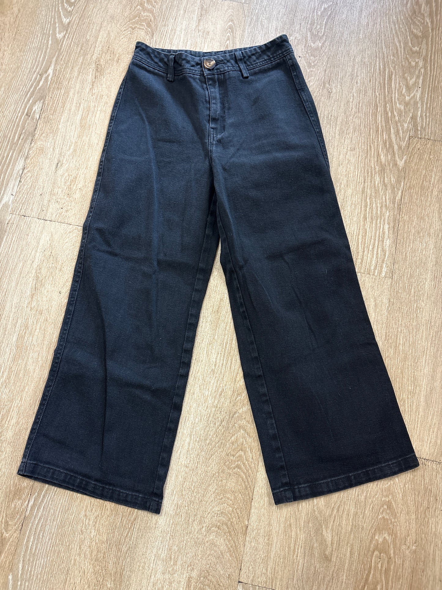 Womens XS Pacsun Black Wide Leg Denim