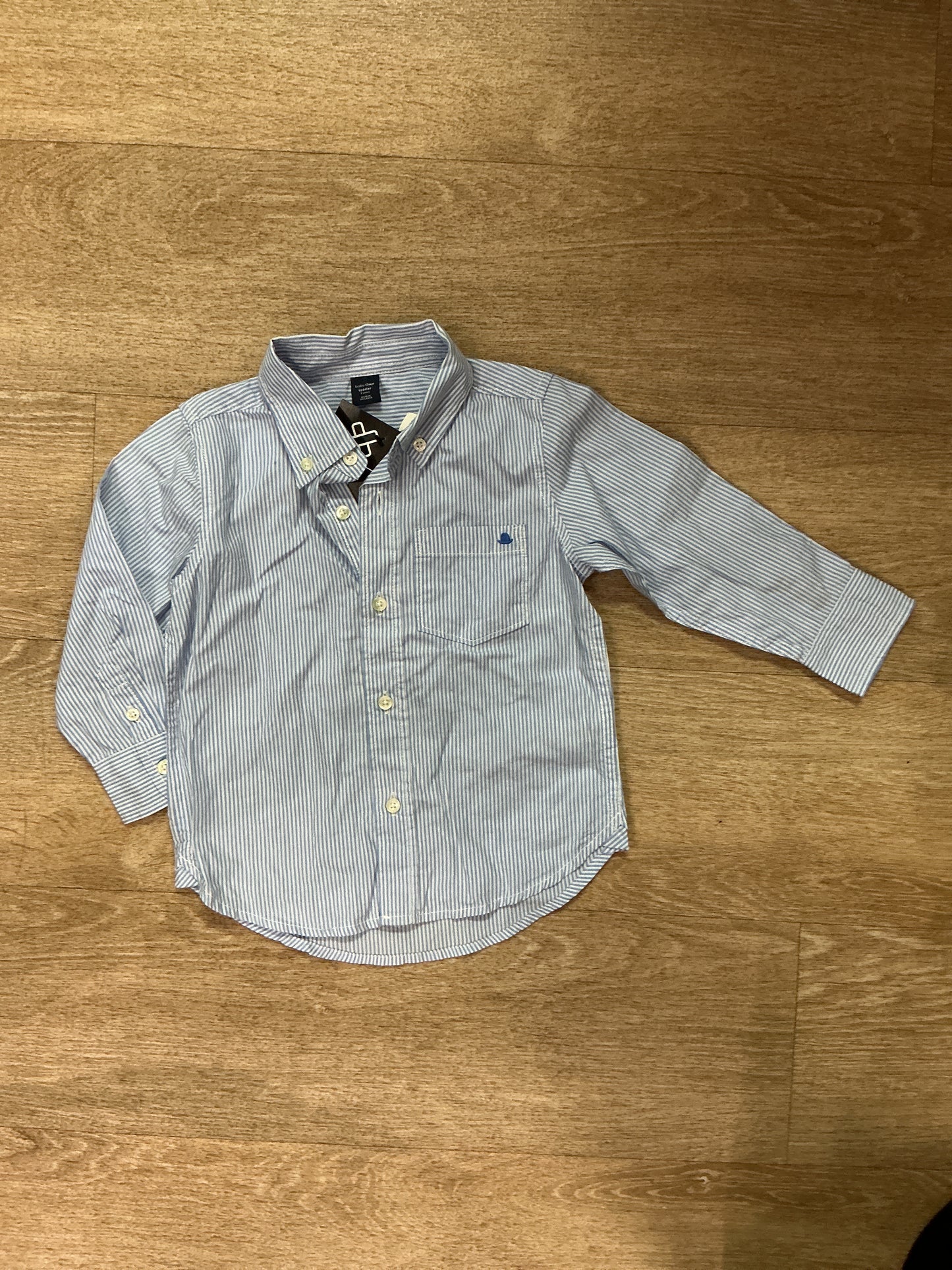 NWT 2T GAP Pinstripe Long Sleeve Button Up