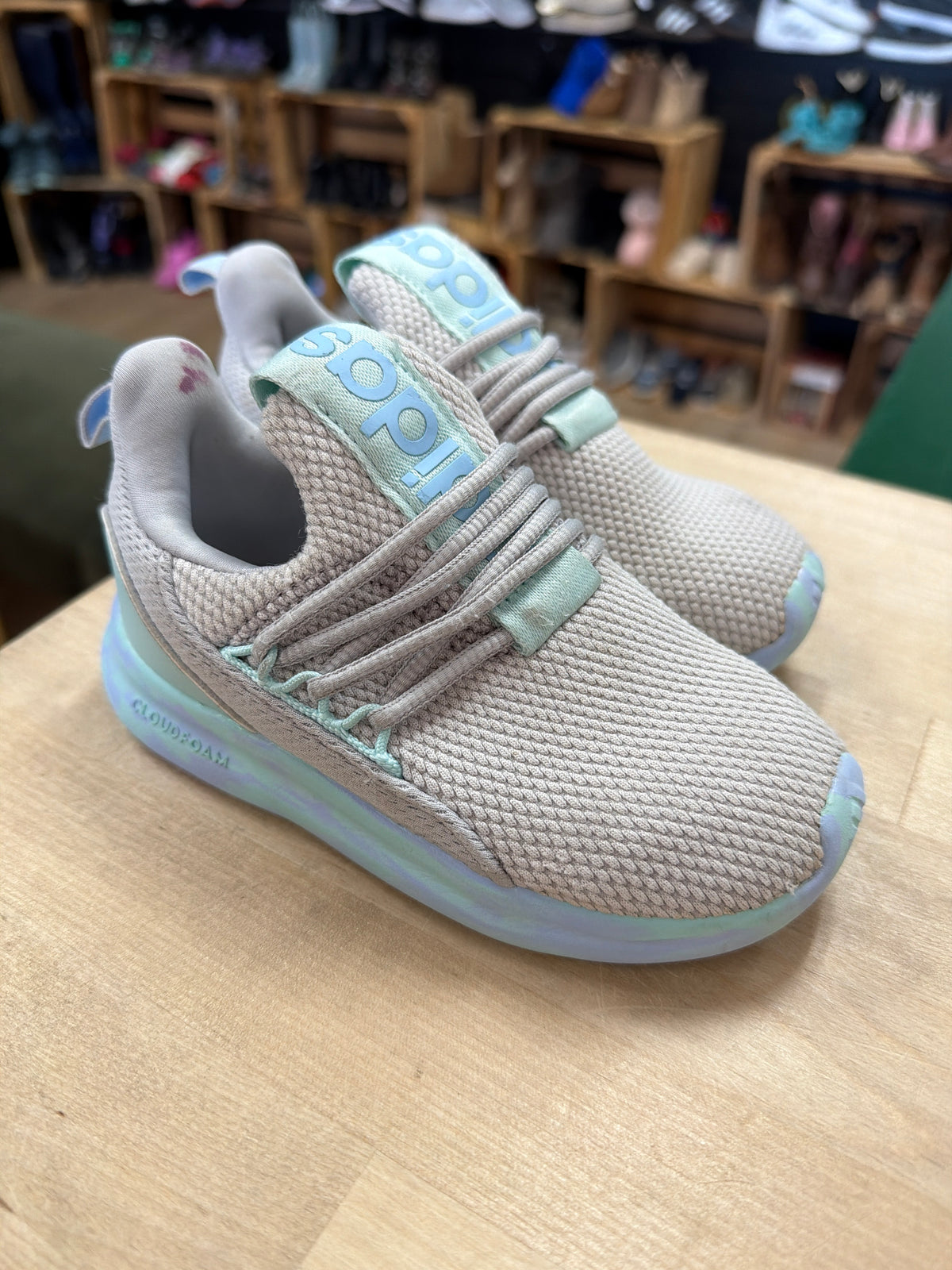 9c Adidas Cloudfoam Grey/Purple/Mint - Blemish