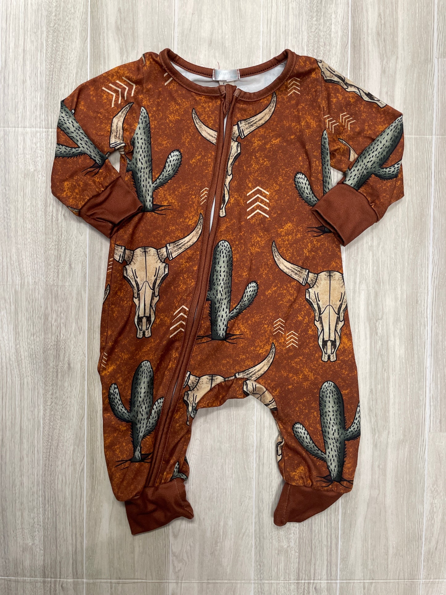 3-6m Rust Cactus/Bull Head Pajama