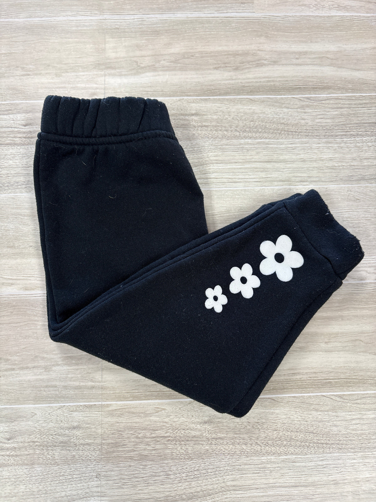24m Black Floral Detail Joggers