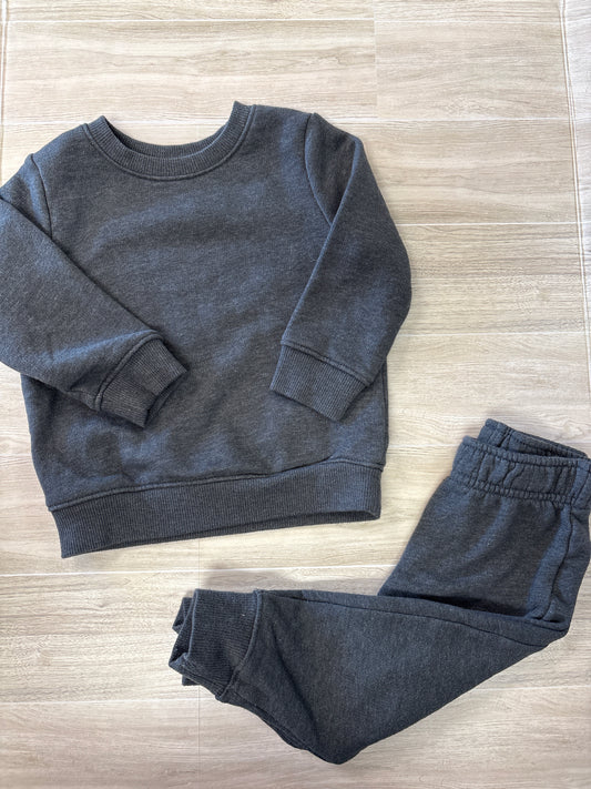 18m Charcoal Grey Crewneck + Jogger 2 Piece Set