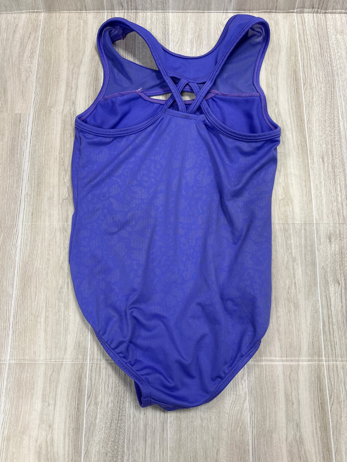 7/8 Purple Light Leopard Print Leotard