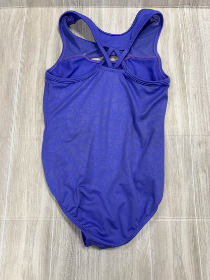 7/8 Purple Light Leopard Print Leotard
