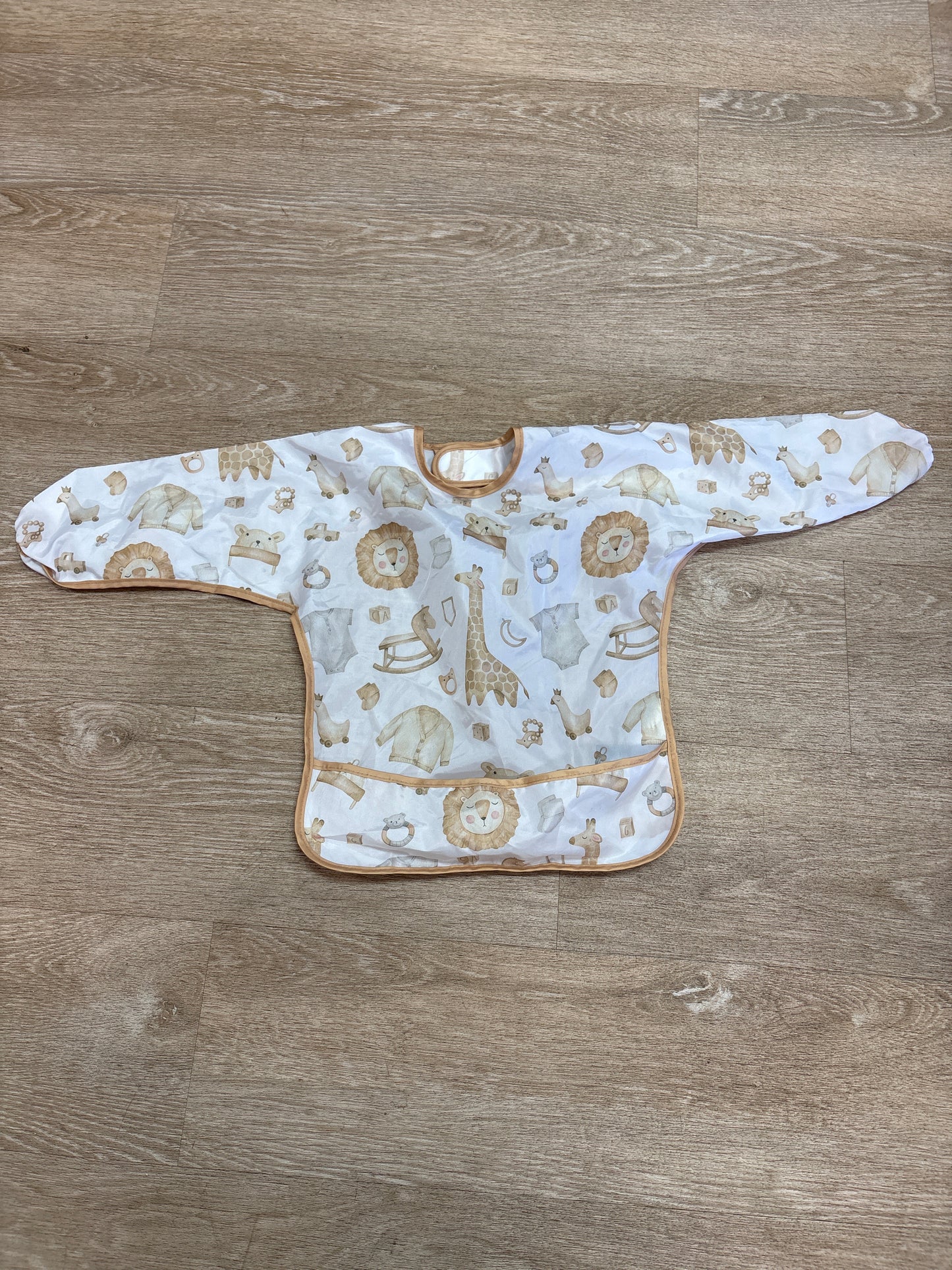 Safari Animal Long Sleeve Bib