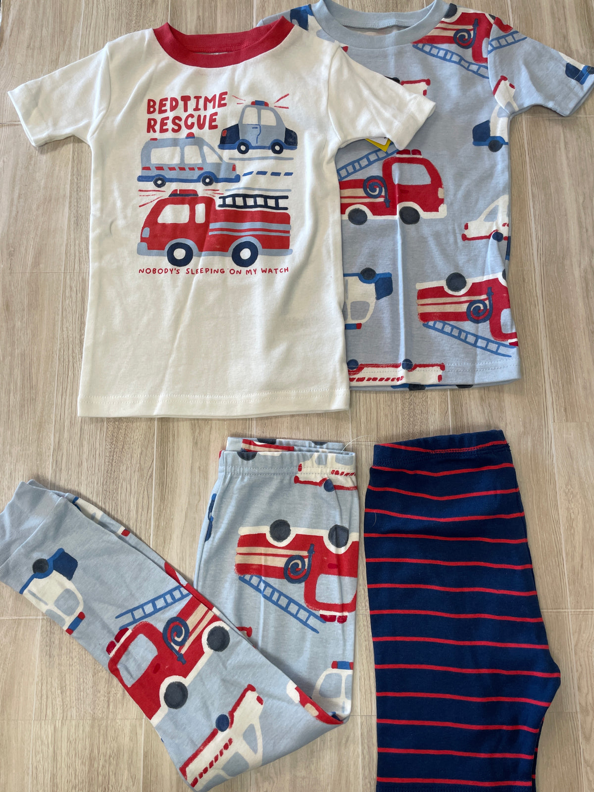 NWT 4T Bedtime Rescue 4 Piece Pajama Set