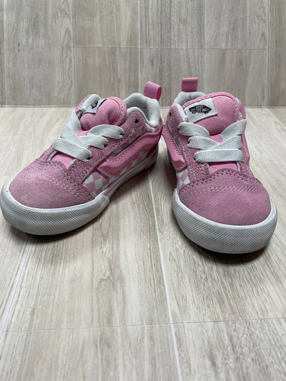 8c Vans Knu Skool Pink Checkered Shoes - Blemish