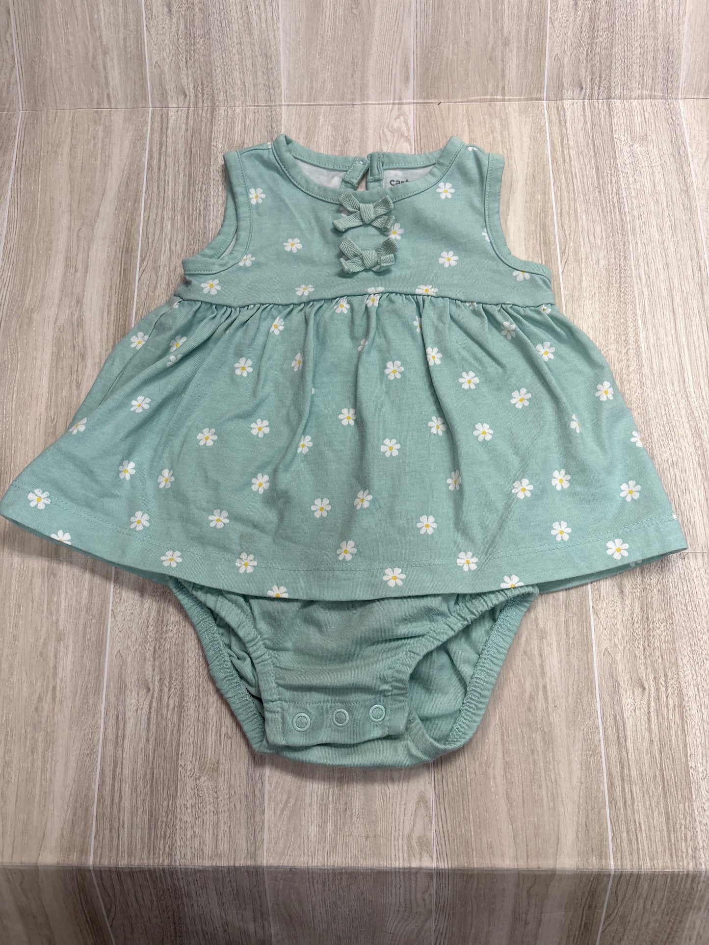 9m Mint Floral Onesie Dress - Blemish