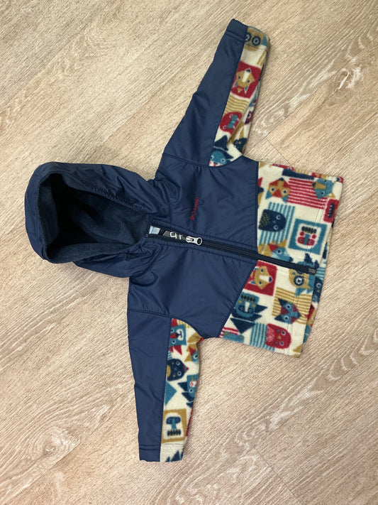 6-12m Columbia Windbreaker + Fleece Print Jacket