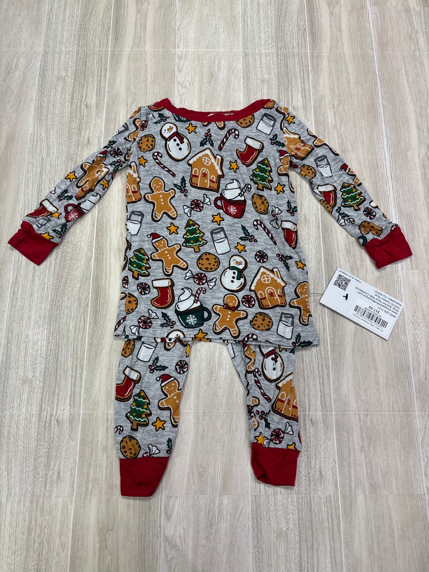 12-18m Little Sleepies Holiday Cookie 2 Piece Lounge Set