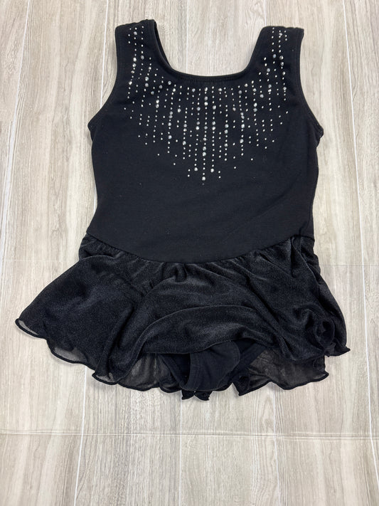 4/5 Black Sparkle Skirted Leotard