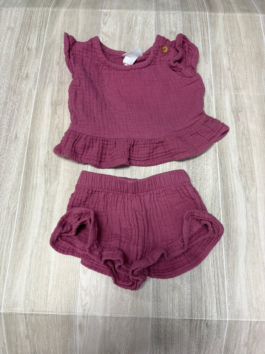 Newborn Mauve Gauze 2 Piece Set