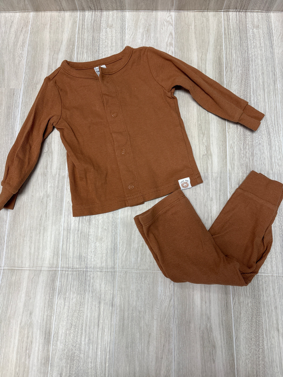 9m Camel Ribbed 2 Piece Lounge Set
