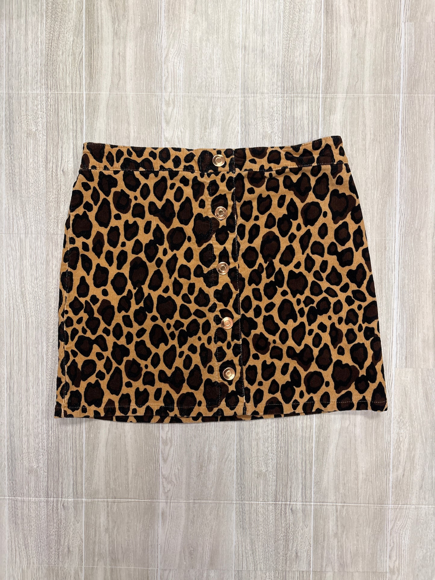 7/8 Leopard Corduroy Skirt