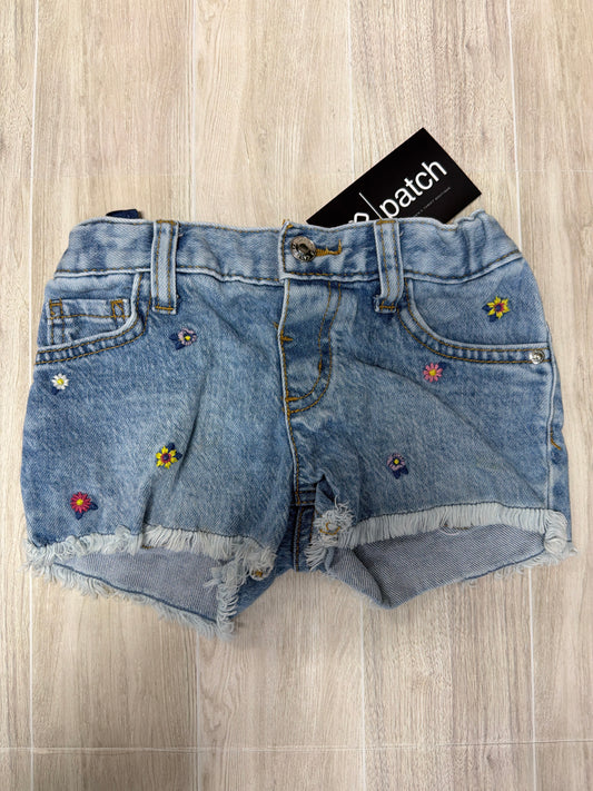 4T Flower Detail Denim Shorts