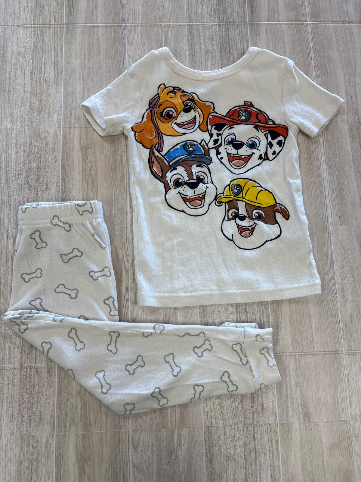 4T Cream Paw Patrol Pajama Set