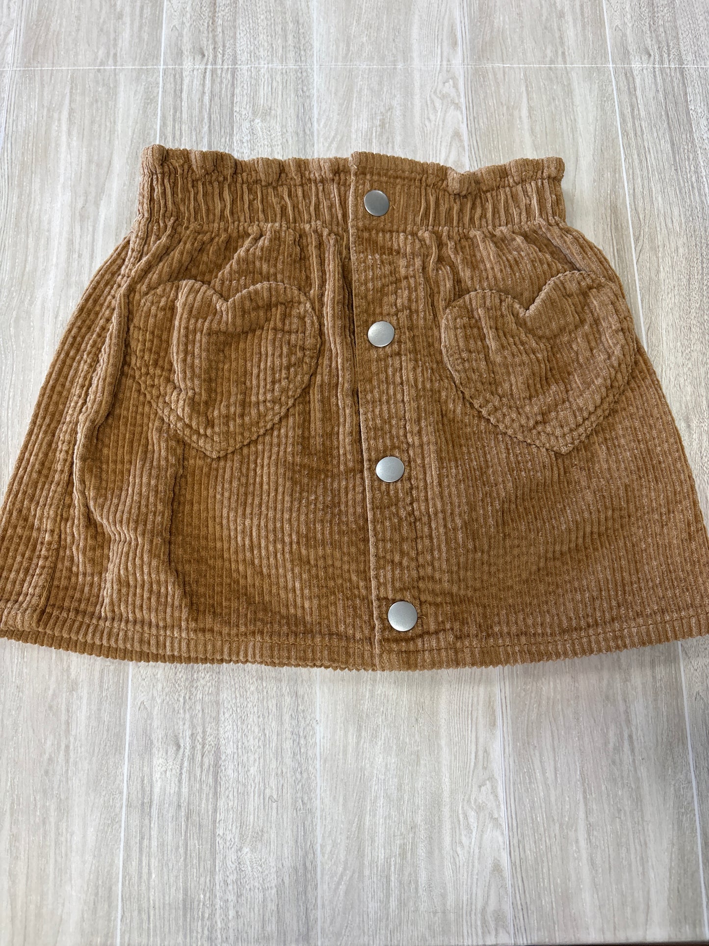 4T Camel Corduroy Button Skirt