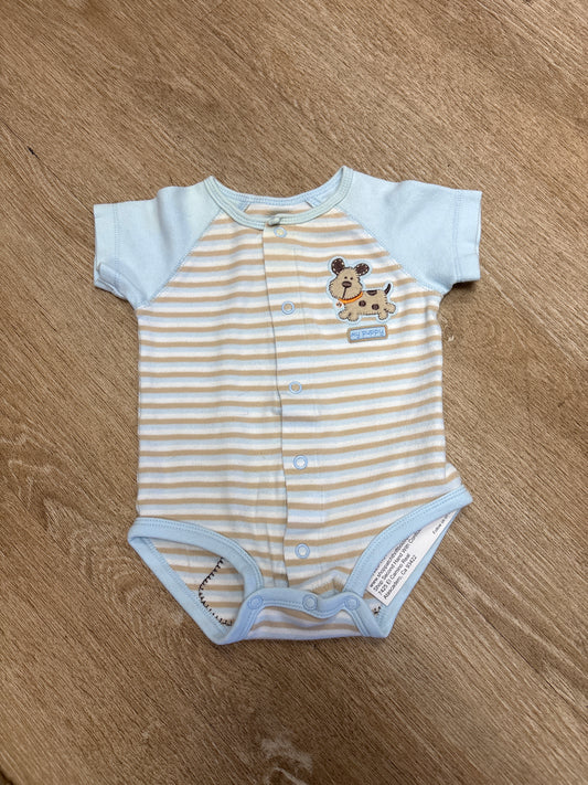 3m VINTAGE Carters Puppy Button Onesie