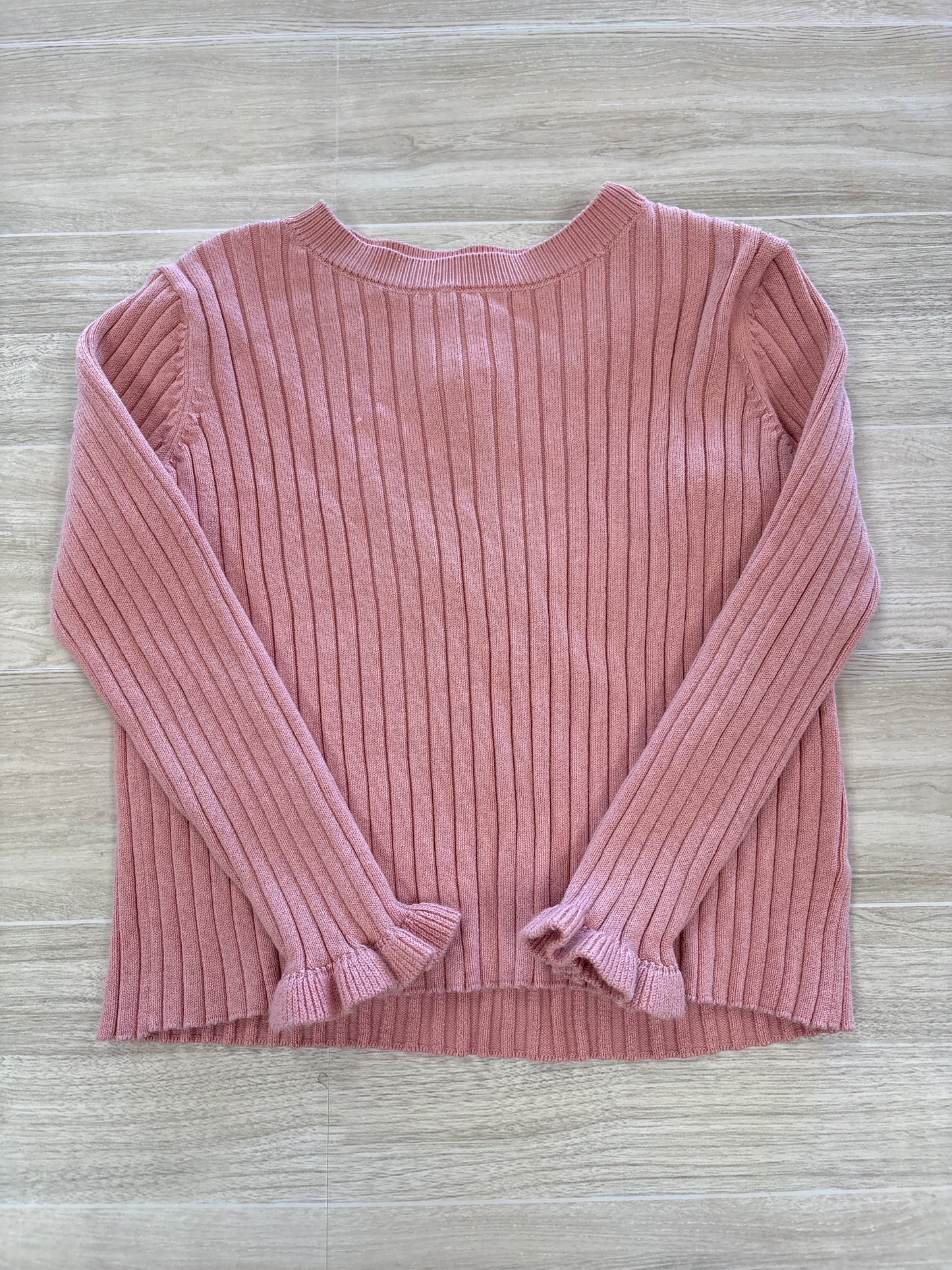 2T Pink Ribbed Long Sleeve