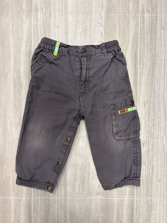12m Grey Button Down Bug Pant