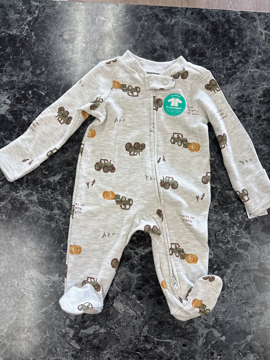 NWT Newborn Tractor Pajama
