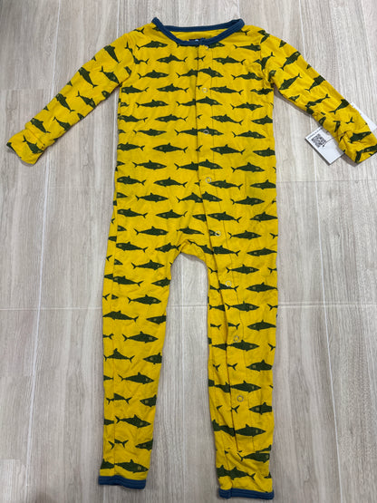 18-24m Kickee Lemon Shark Pajama Romper