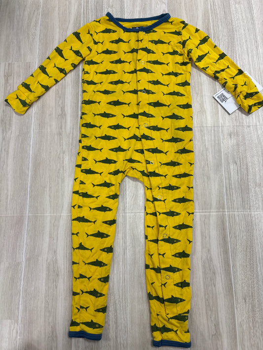 18-24m Kickee Lemon Shark Pajama Romper