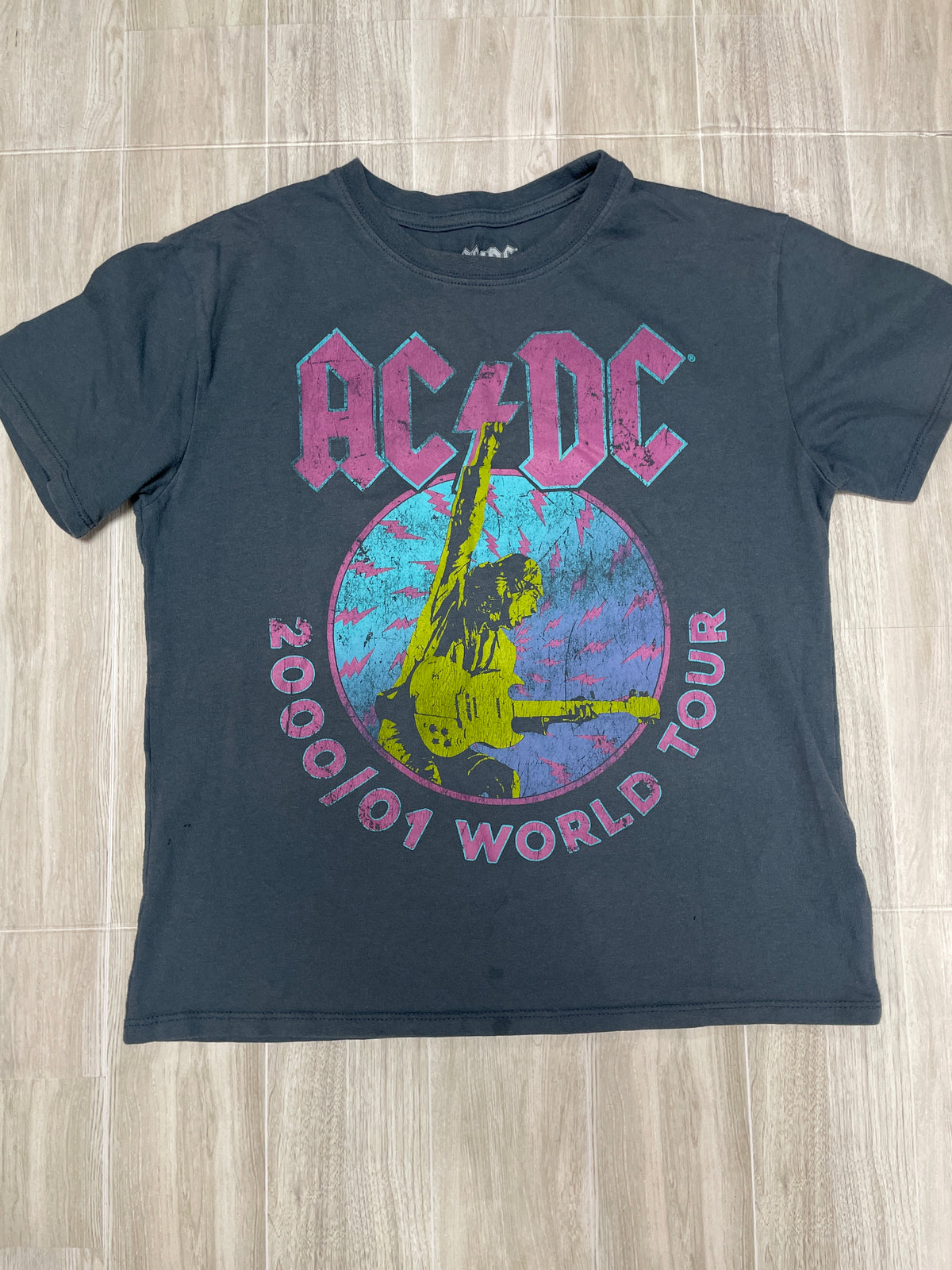8 Charcoal Grey ACDC Graphic Tee